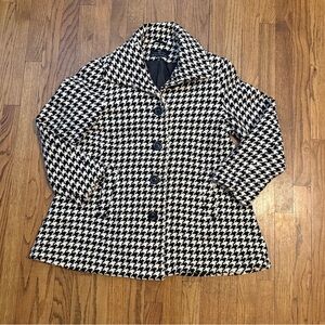 Black&White Houndstooth Car Coat